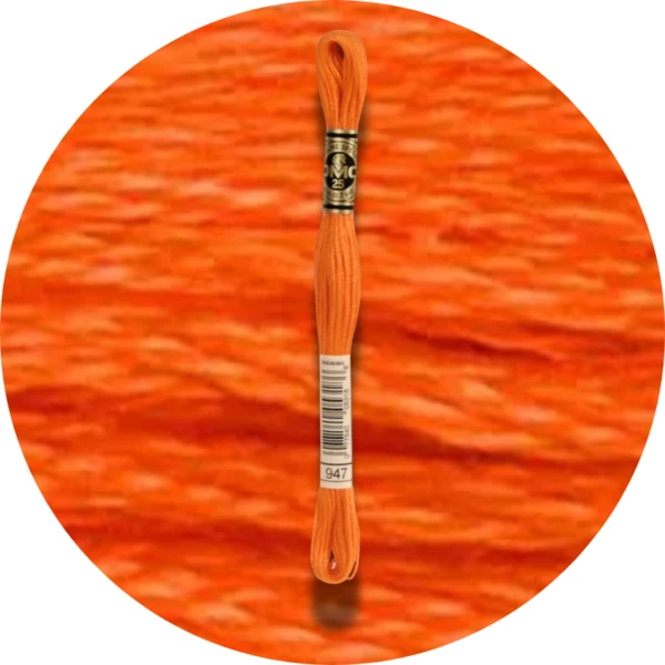 DMC Mouliné Spécial 25 Broderigarn, Ensfarvet, Røde/Gule/Orange nuancer